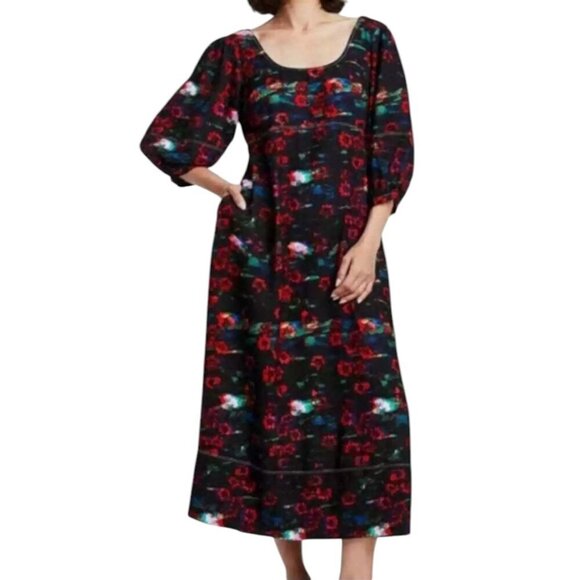 RACHEL COMEY x TARGET Kodak Red Floral Print Volume 3/4 Sleeve I Size: 6 - Picture 1 of 13